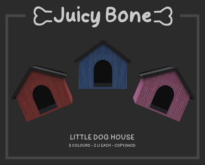Second Life Marketplace Juicy Bone Little Dog House